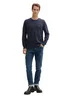 Tom Tailor Knitted Jumper With Logo Badge Knitted Navy Melange