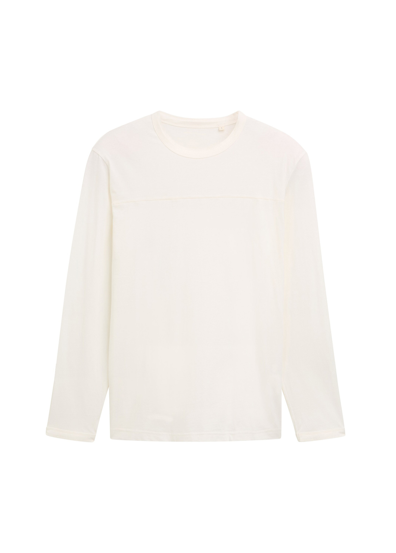 Tom Tailor Long Sleeved Shirt With Organic Cotton Off White