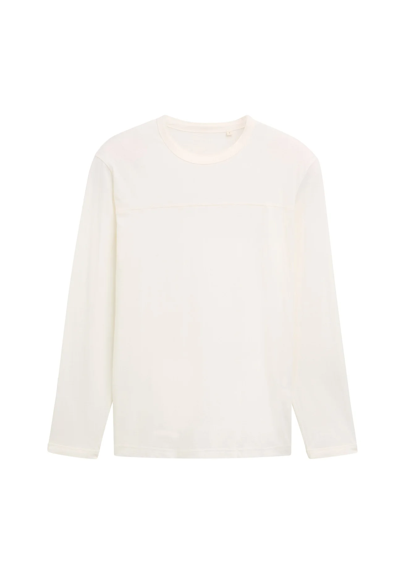 Tom Tailor Long Sleeved Shirt With Organic Cotton Off White