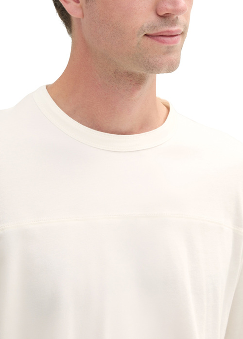 Tom Tailor Long Sleeved Shirt With Organic Cotton Off White