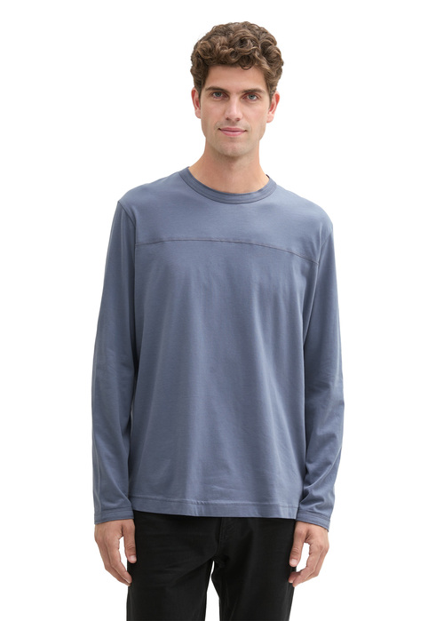 Tom Tailor Long Sleeved Shirt With Organic Cotton Dove Grey