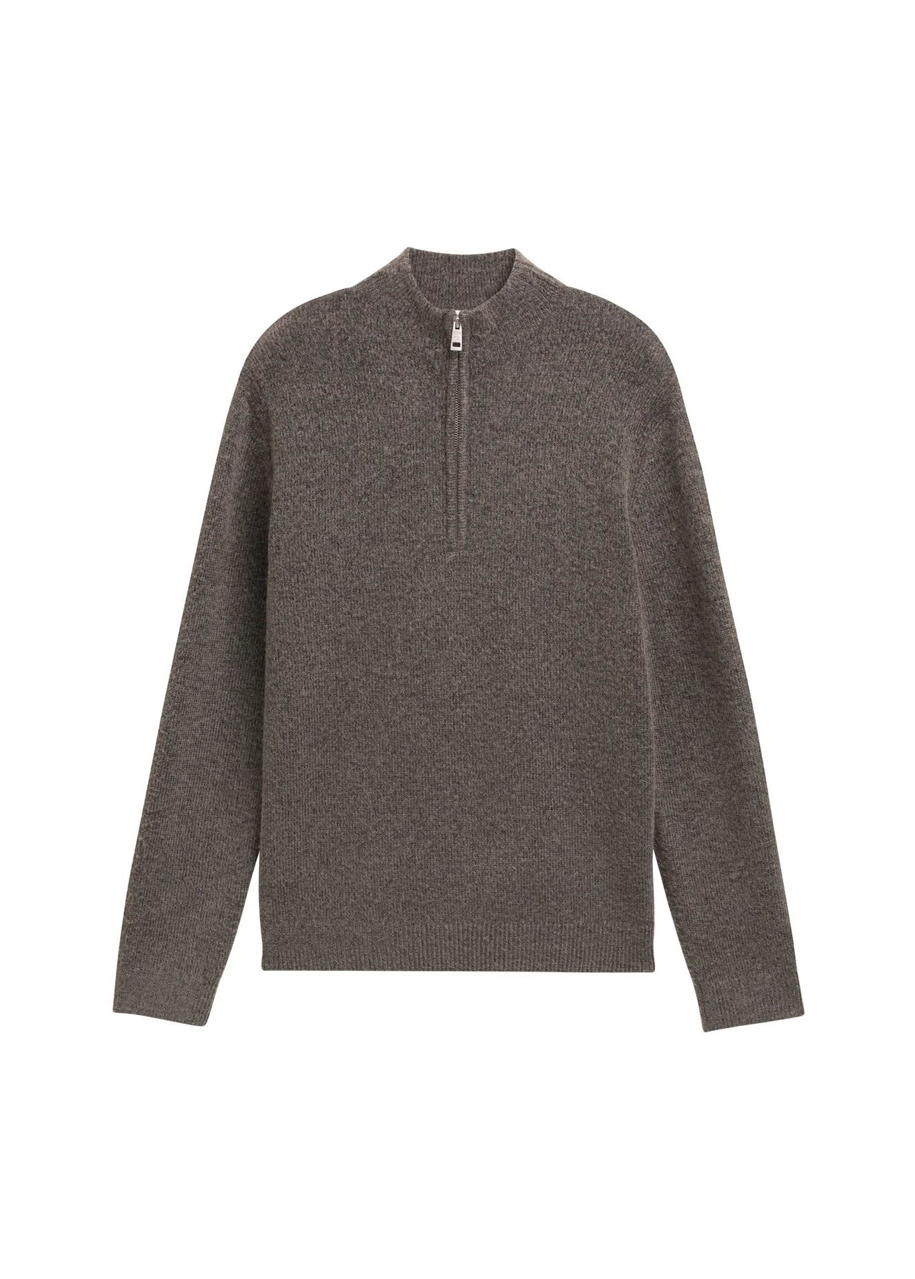 Tom Tailor Troyer Knitted Jumper Parasol Brown Black Core