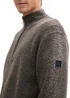 Tom Tailor Troyer Knitted Jumper Parasol Brown Black Core