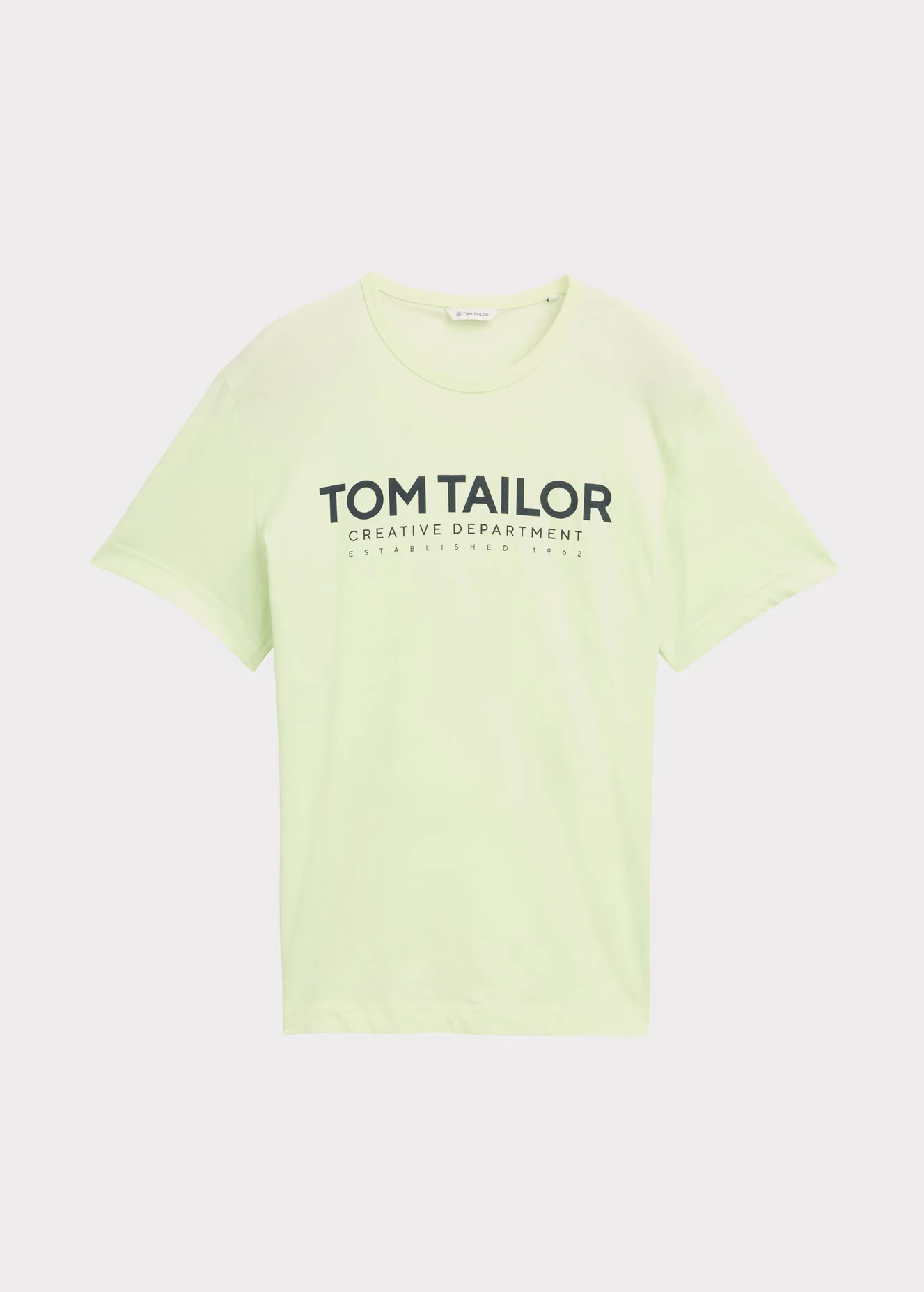 Tom Tailor C Neck T Shirt Lime Cream Green