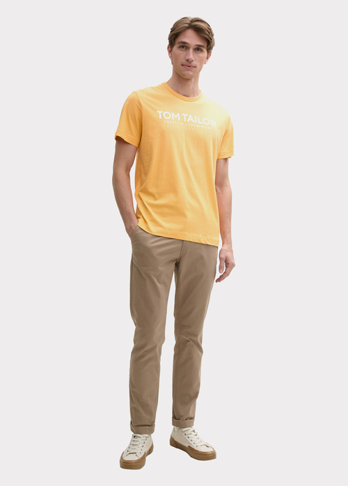 Tom Tailor C Neck T Shirt Peachy Orange