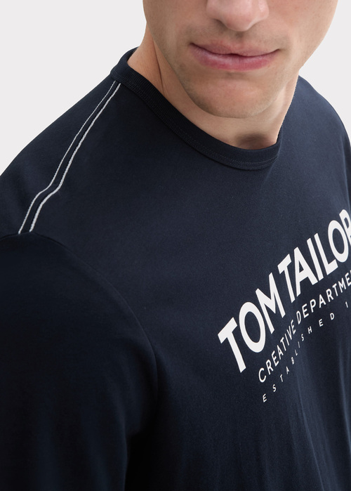 Tom Tailor C Neck T Shirt Sky Captain Blue