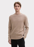 Tom Tailor Textured Round Neck Sweater Parasol Brown Melange - 1042453-36965