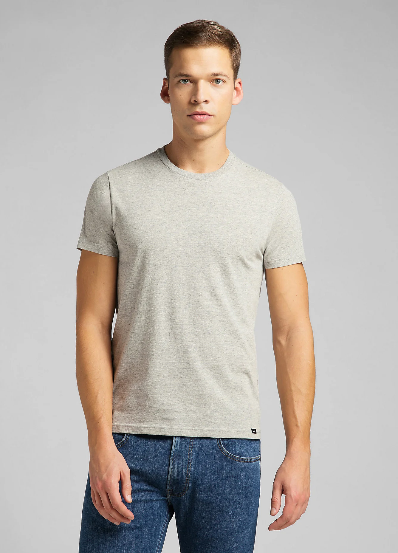 Lee Twin Pack Crew Greymele Navy