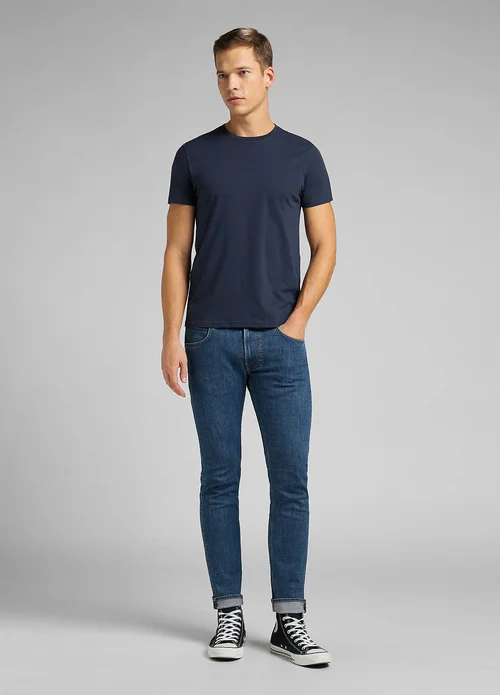 Lee Twin Pack Crew Greymele Navy