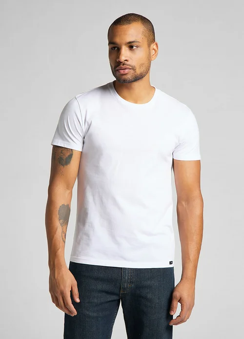 Lee Twin Pack Crew Tee Black White