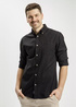 Cross Jeans Long Sleeve Shirt Black 020 - 35253-020