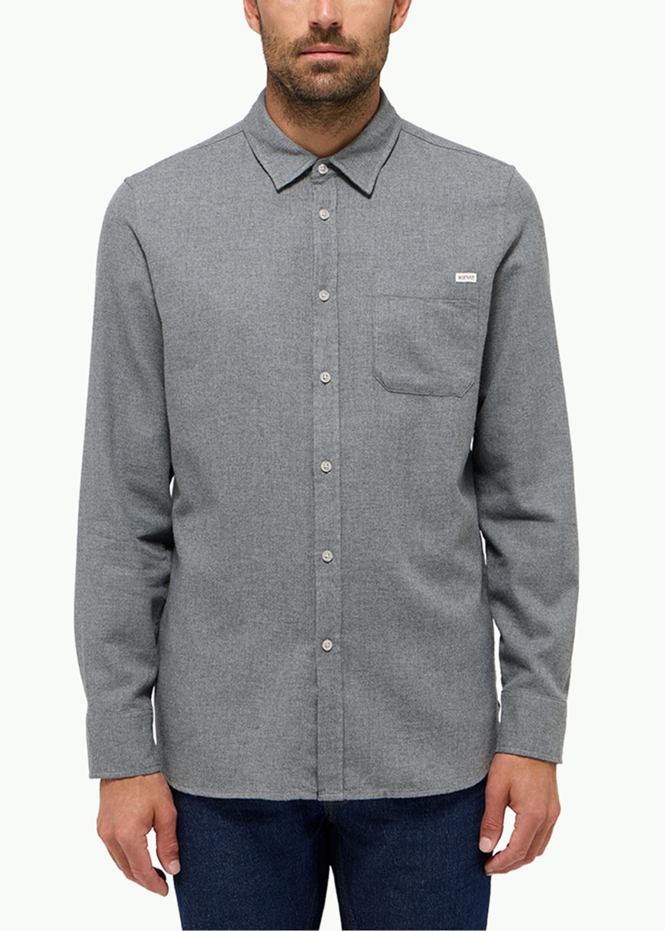 Mustang Eastbridge Shirt Mid Grey Mlange