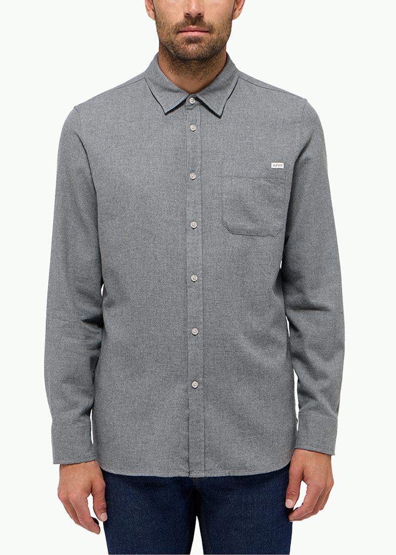 Mustang Eastbridge Shirt Mid Grey Mlange - L736OPKL