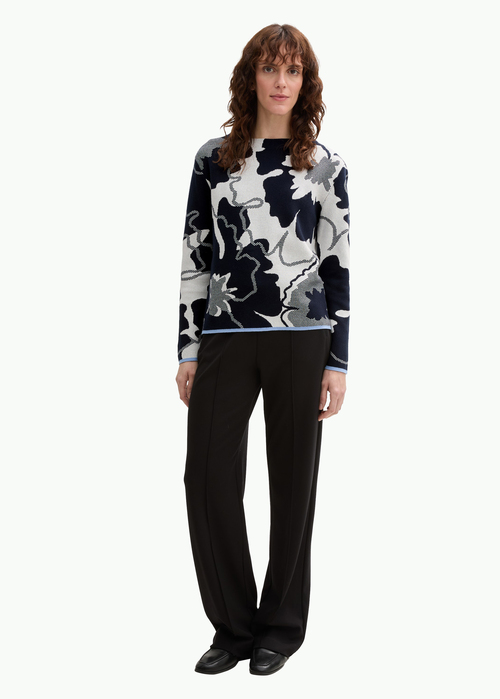 Tom Tailor Pullover Floral Shapes Jacquard Knit