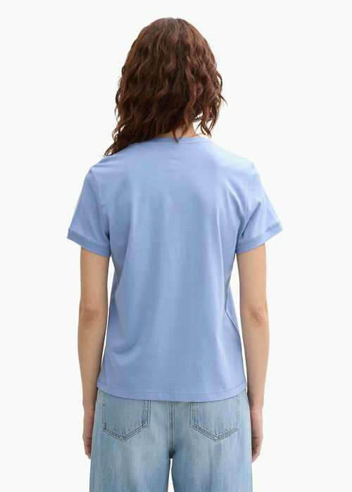 Tom Tailor C Neck T Shirt Flawless Blue - WRANGLER-CREW-KNIT