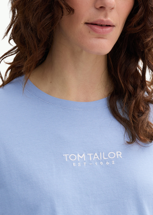 Tom Tailor C Neck T Shirt Flawless Blue - WRANGLER-CREW-KNIT