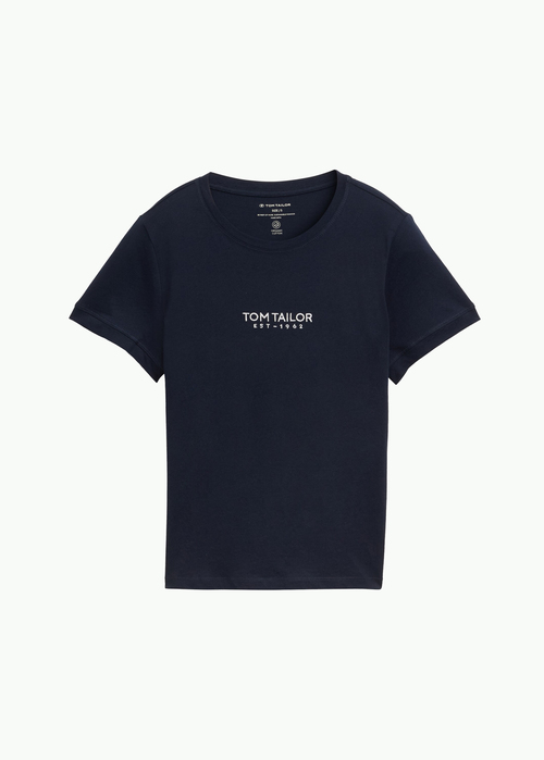 Tom Tailor C Neck T Shirt Real Navy Blue - 34229-529