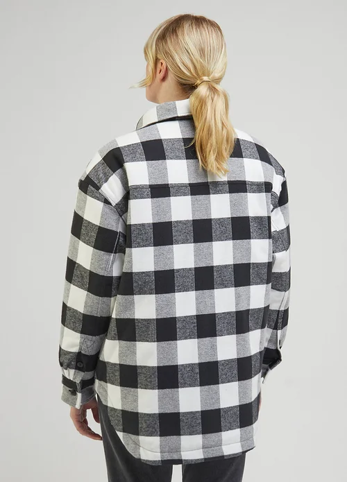 Lee Quilted Overshirt Charcoal Check