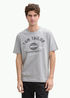 Tom Tailor T Shirt With A Logo Print Deep Grey - CROSS-JEANS-DENIM-SHIRT