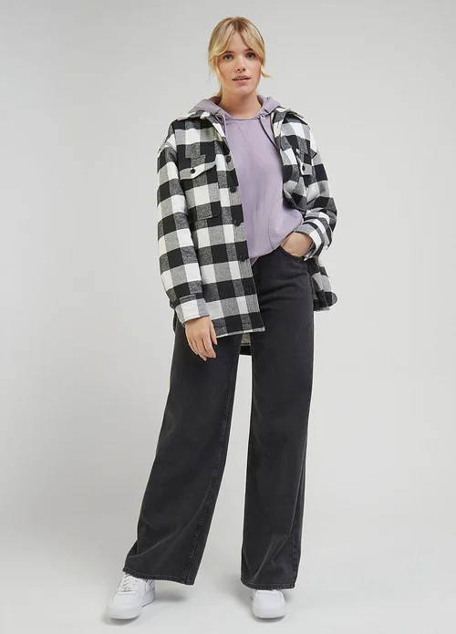 Lee Quilted Overshirt Charcoal Check