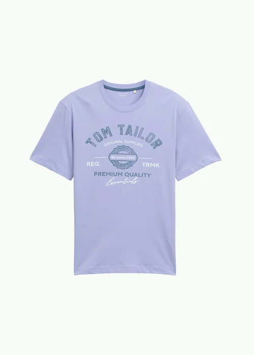 Tom Tailor T Shirt With A Logo Print Cold Purple