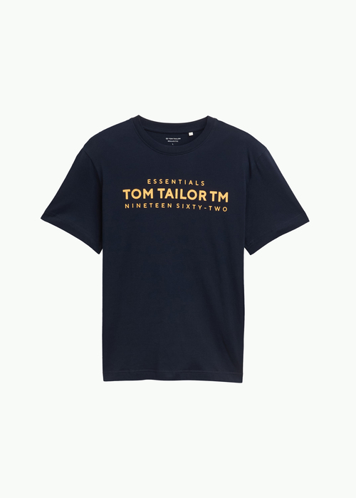 Tom Tailor T Shirt Logo Sky Captain Blue - W663HA114