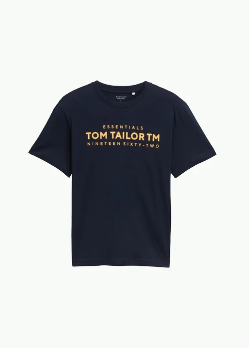 Tom Tailor T Shirt Logo Sky Captain Blue