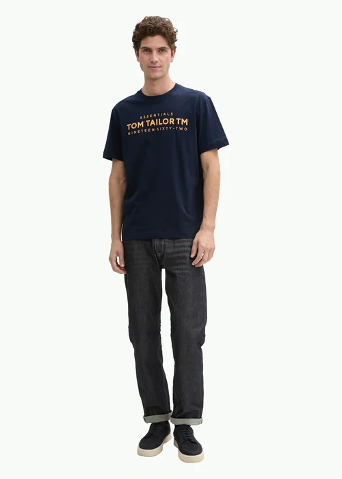 Tom Tailor T Shirt Logo Sky Captain Blue