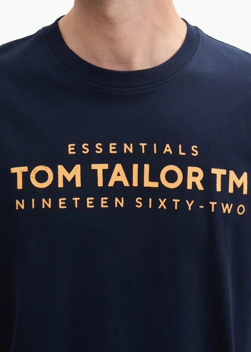 Tom Tailor T Shirt Logo Sky Captain Blue