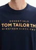 Tom Tailor T Shirt Logo Sky Captain Blue