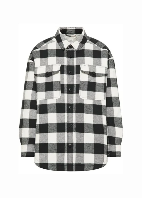 Lee Quilted Overshirt Charcoal Check