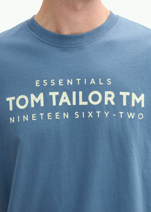 Tom Tailor T Shirt Logo Mystical Blue