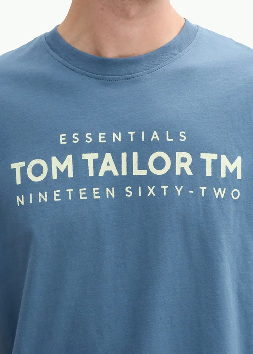 Tom Tailor T Shirt Logo Mystical Blue