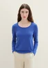 Tom Tailor Basic Round Neck Sweater Preppy Jean Blue