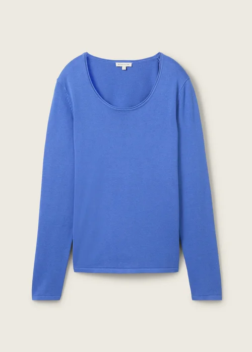 Tom Tailor Basic Round Neck Sweater Preppy Jean Blue