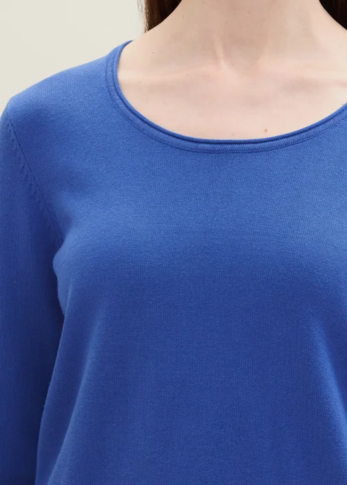 Tom Tailor Basic Round Neck Sweater Preppy Jean Blue