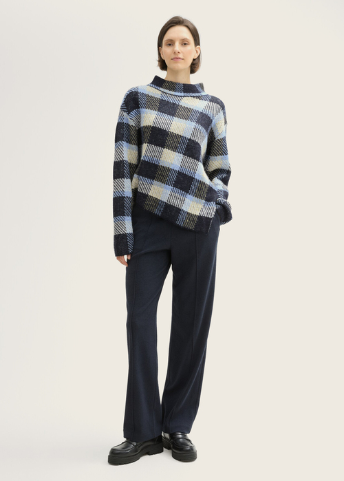 Tom Tailor Sweater Blue Check - 1042990-36271