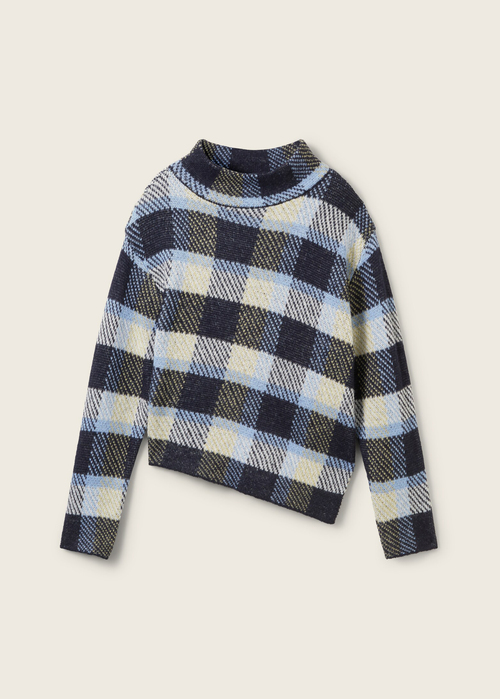 Tom Tailor Sweater Blue Check - 1042990-36271