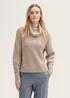 Tom Tailor Knit Turtleneck Sweater Cashew Beige Melange