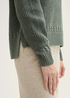 Tom Tailor Knit Turtleneck Sweater Pale Bark Green Melange - 1044058-24775