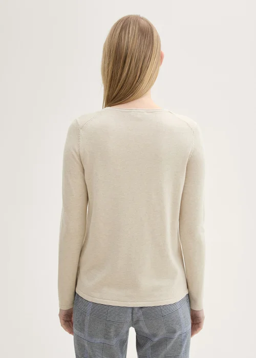 Tom Tailor Basic Round Neck Sweater Dusty Beige Melange