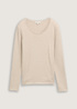 Tom Tailor® Basic Round Neck Sweater - Dusty Beige Melange