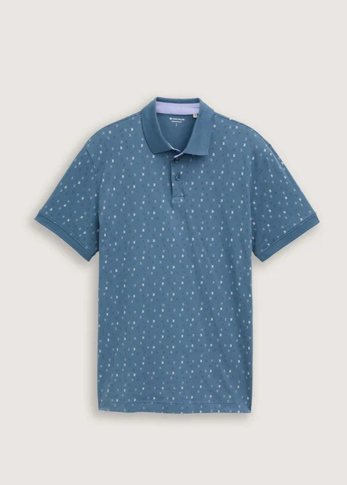 Tom Tailor Polo Tee Mid Blue Stripe Design