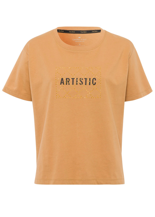 Cross Jeans T Shirt Artist Tobacco Brown 082