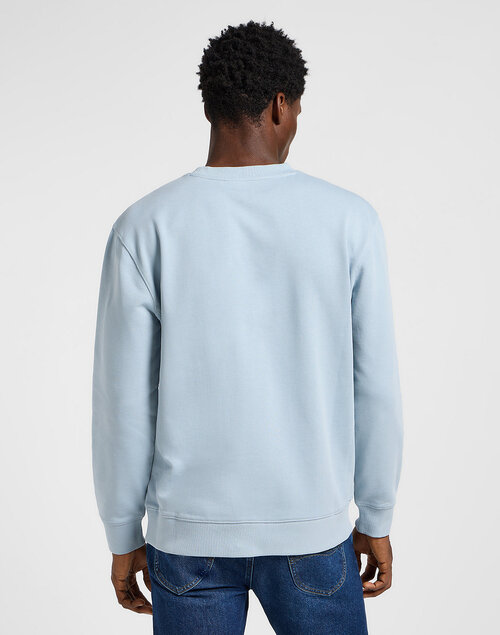 Lee Patch Crew Sweatshirt Concrete Gray