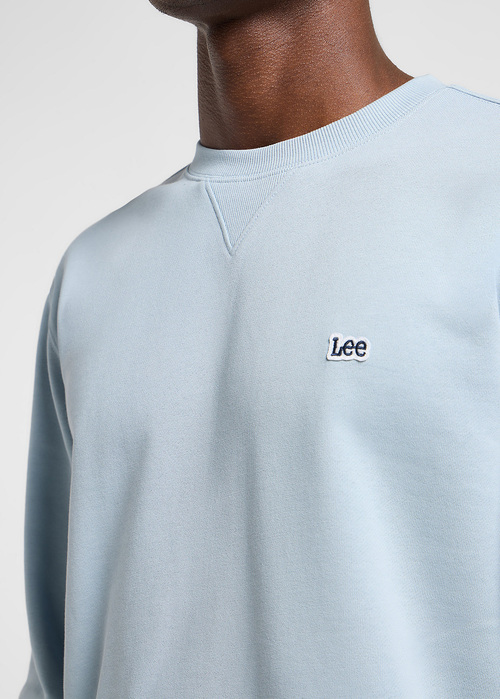 Lee Patch Crew Sweatshirt Concrete Gray