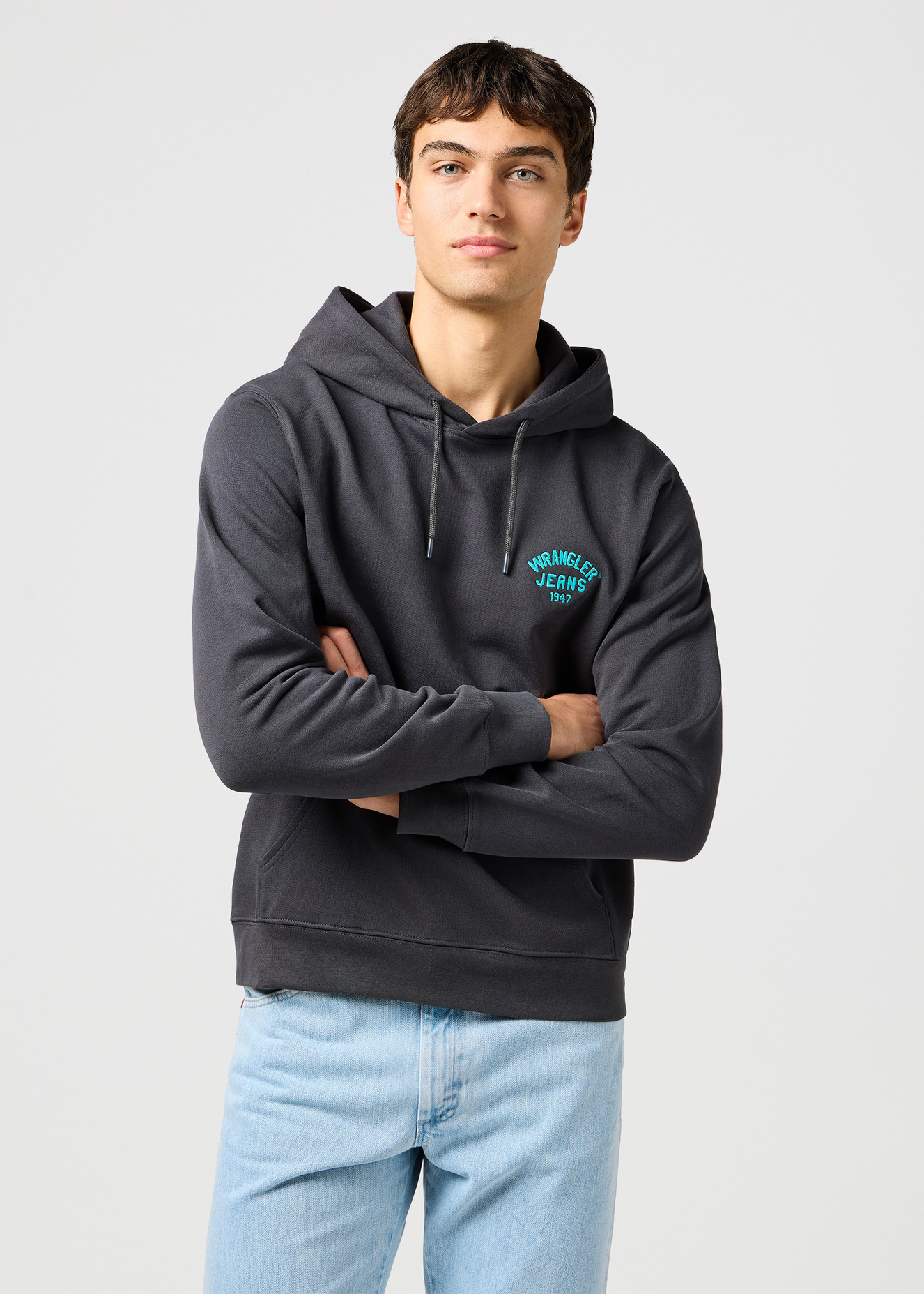 Wrangler Small Logo Hoodie Black - 112364094