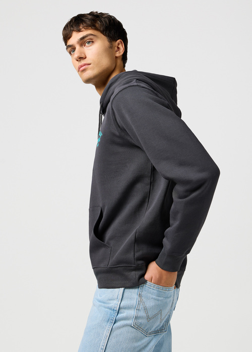 Wrangler Small Logo Hoodie Black - 112364094