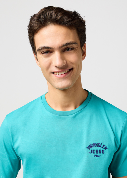 Wrangler Small Logo Tee Latigo Bay - 112362813