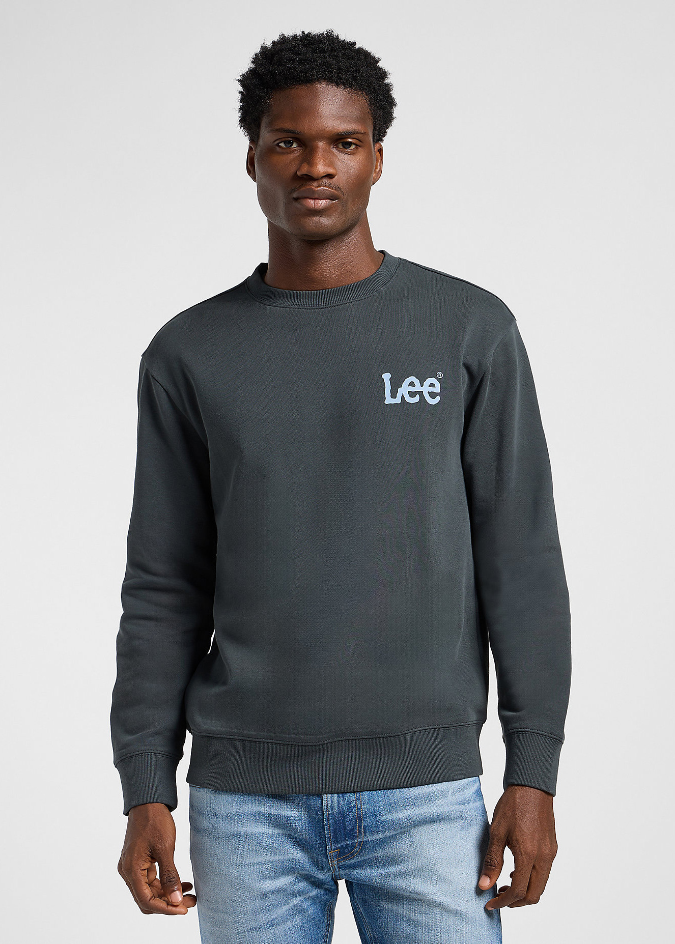 Lee Wobbly Sweatshirt Washed Black - 112363886